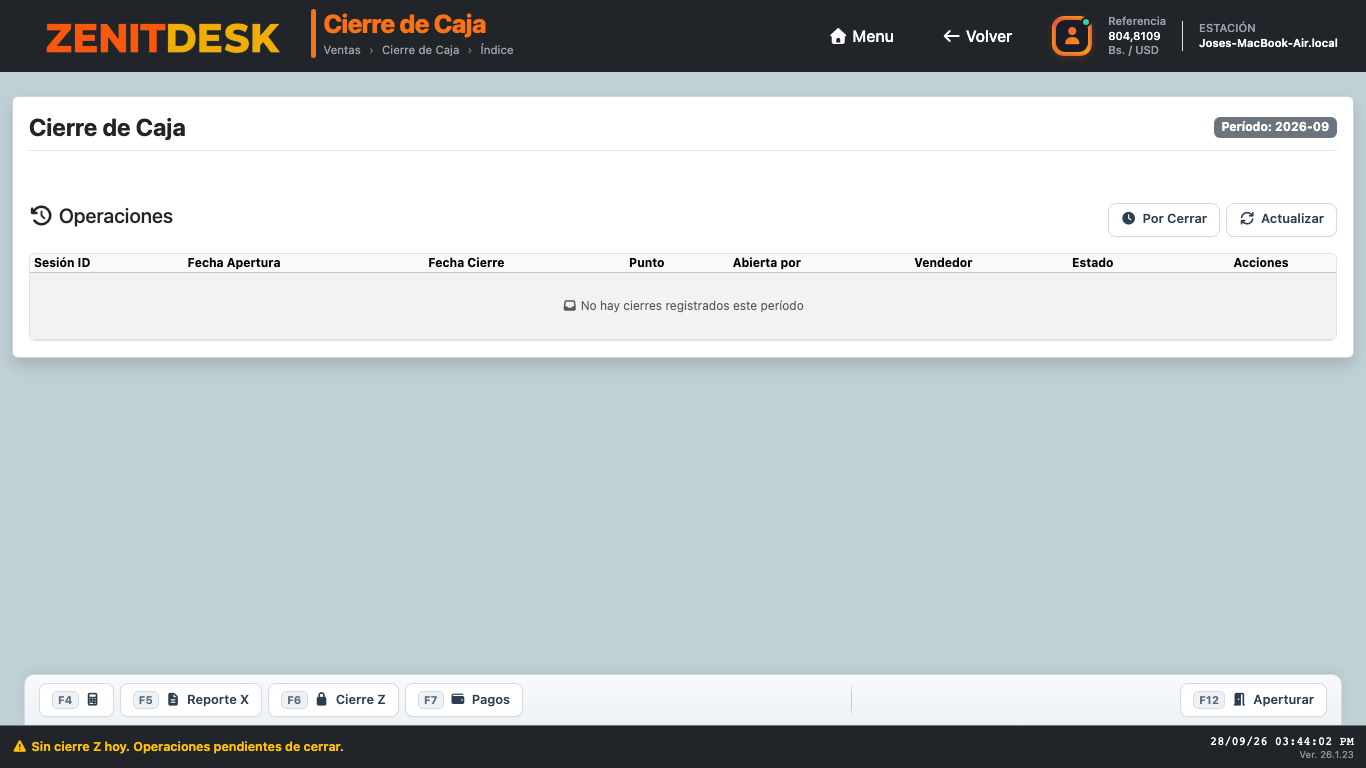 Zenitdesk Administrativo POS