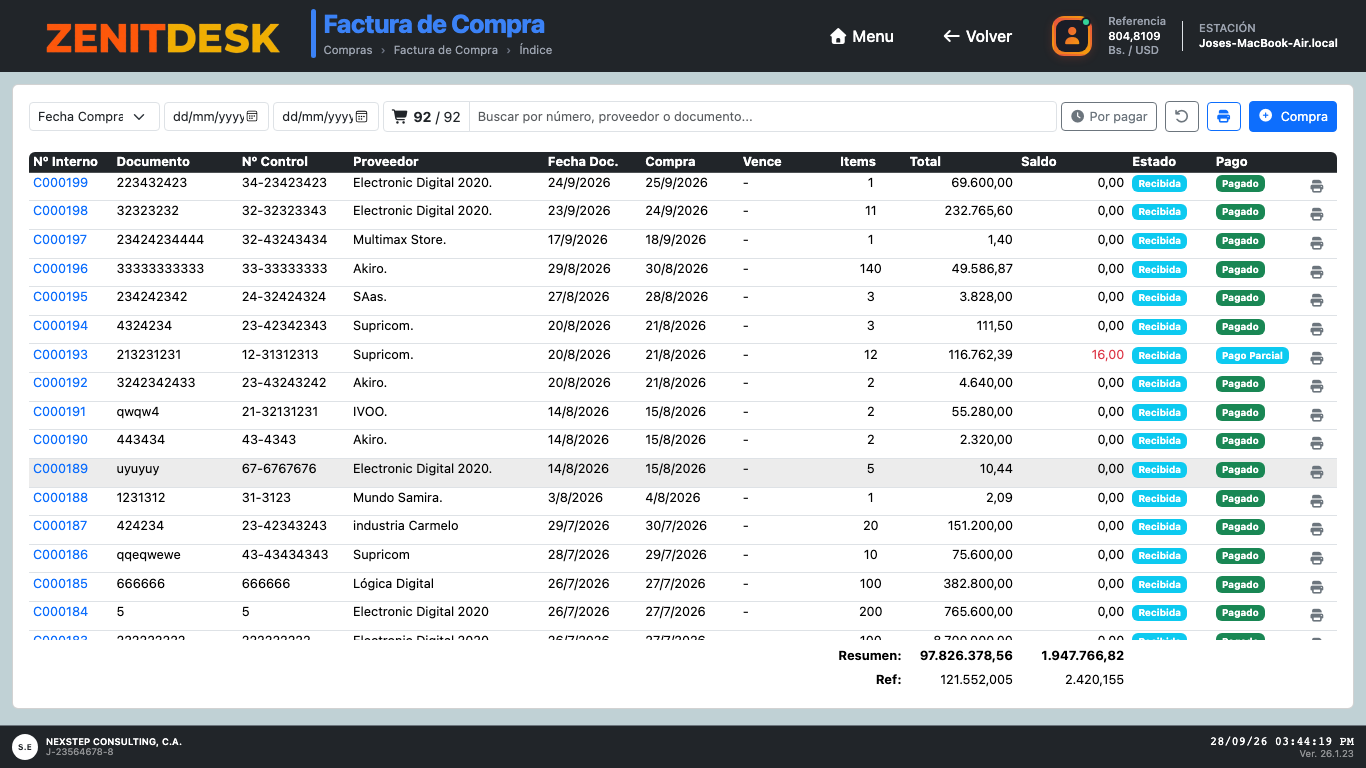 Módulo Compras