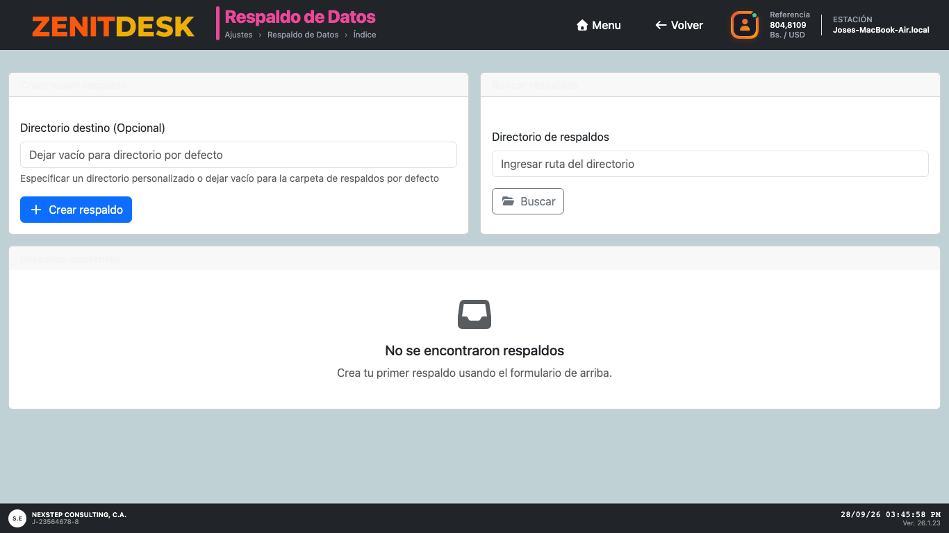 Respaldo de Datos